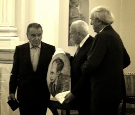Eduardo Eurnekian Carolos Papúlias,Presidente de Grecia y Baruch Tenembaum.Foto:A.M.A