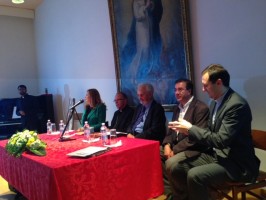 Silvia Constantini, Cardenal Manuel Clemente, el salvado Luigi Priollo, el periodista Antonio Marujo, Don Fernando Calvas Esteves.