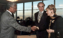 Kofi Annan, Baruj Tenembaum y Perla Graisman
